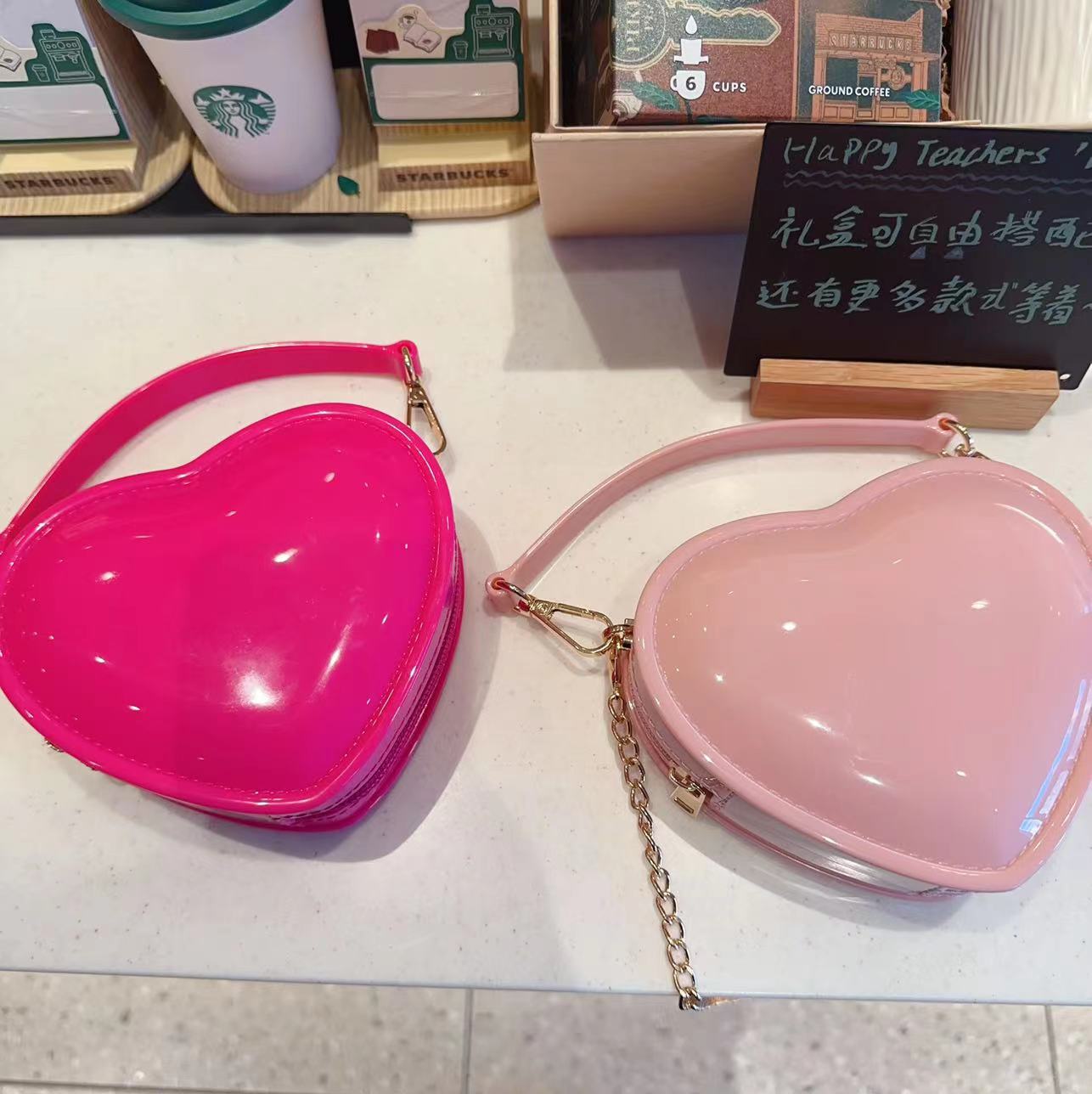 120g Weight Zipper Closure Type Single Shoulder Strap Strap Type Handbag Bags Type Casual, Daily, Shopping Occasion PVC Material Heart Shape Pattern All Seasons Season Women's Gender Elegant Style Heart-shaped Shape Mini Size Women's Mini PVC Heart Shape Elegant Heart-shaped Zipper Handbag 15