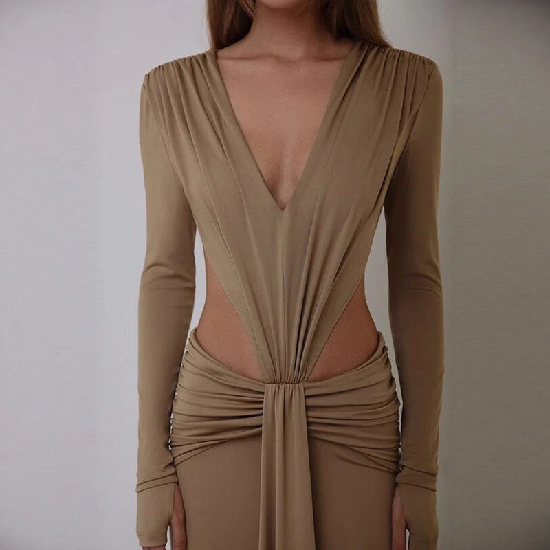 High Quality Sexy V Neck Backless Long Mermaid Prom Dresses Frontal Women Evening Dresses Homecoming Dresses