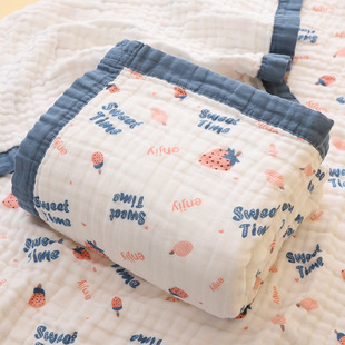 Every day baby gauze bath towel pure cotton high density six layer children's towel quilt newborn baby after bath wrap towel