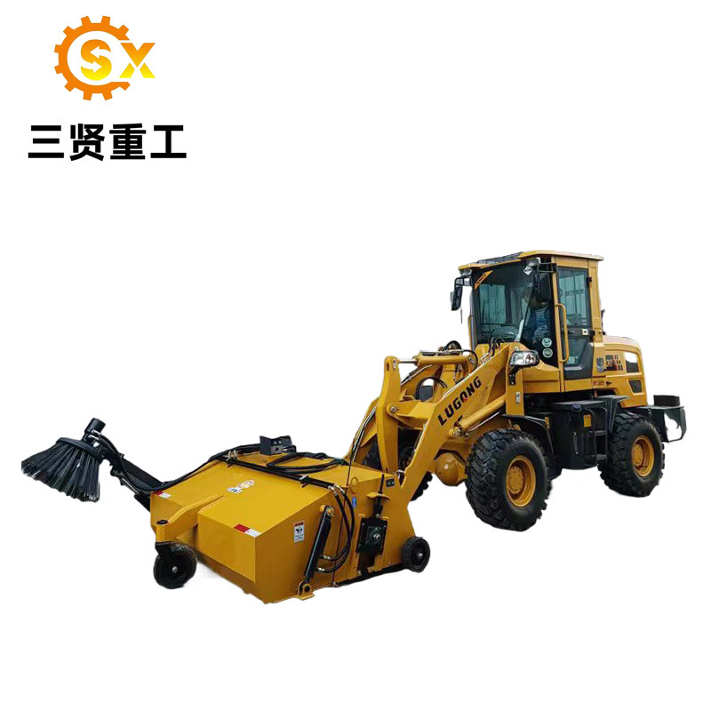 装载机该马路清扫机 加侧刷扫地机多功能操作前进式清扫器