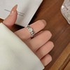 One size brand retro ring, silver 925 sample, internet celebrity, European style, on index finger