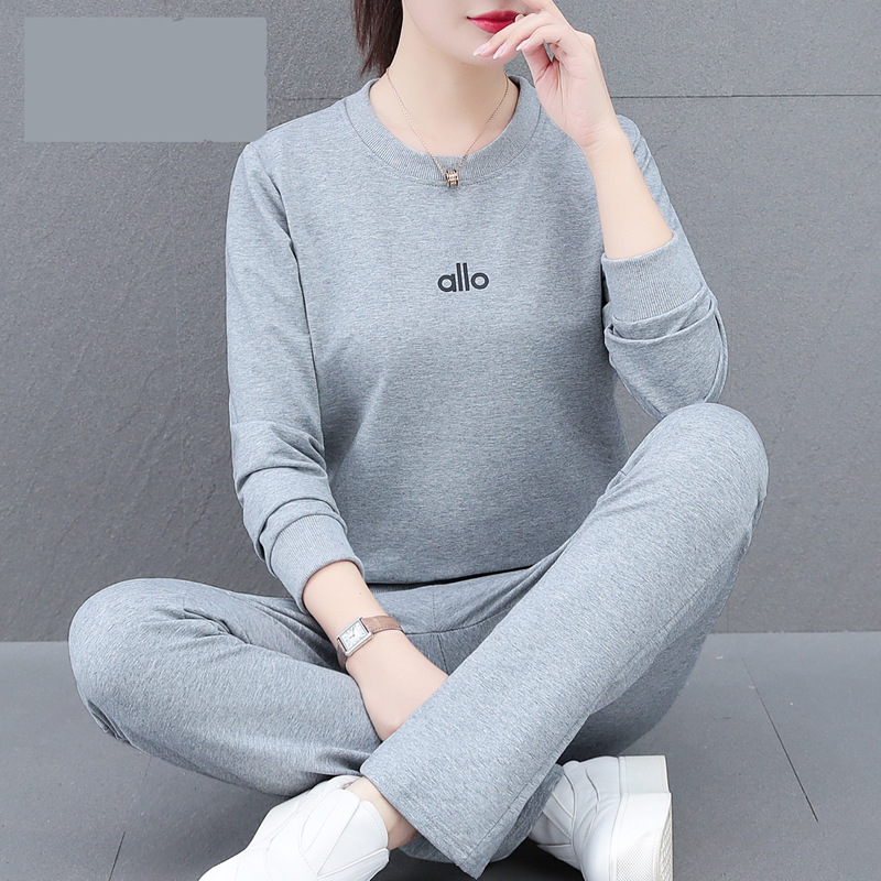 休闲运动套装女春秋2025秋季新款时尚洋气减龄妈妈卫衣马甲三件套|undefined