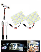 汽車LED閱讀燈高亮 48SMD板燈T10 雙尖 BA9S led車頂燈5050