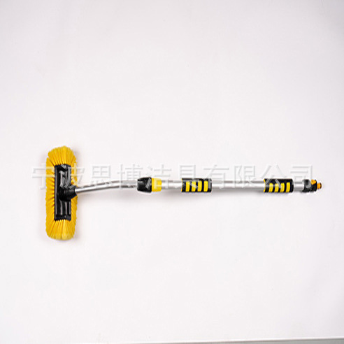 伸缩长杆通水汽车毛刷 喷水汽车刷自动伸长洗车工具通水刷