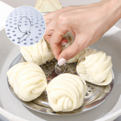 Japanese ECHO kitchen stainless steel steaming rack household cooking steaming grid high-foot anti-boiling cover water-proof steamer sheet steaming rack