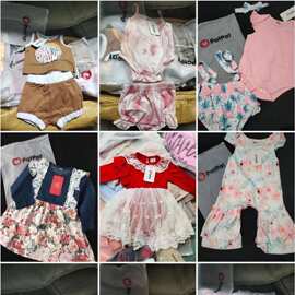 patpat童装品牌折扣杂款清货儿童短袖T恤裙子杂款套装直播kid