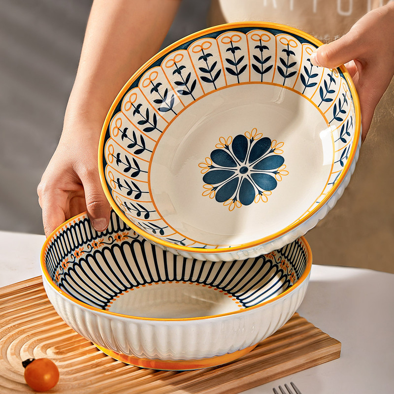 Wholesale and wholesale pickled fish large bowl household large ceramic soup bowl 9 inch soup bowl plate boiled fish hair blood Wholesale and wholesale pickled fish large bowl household large ceramic soup bowl 9 inch soup bowl plate boiled fish hair blood