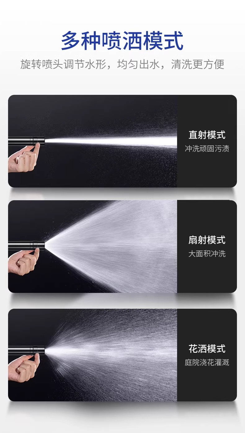 Suitable for car wash water guns, high-pressure household cleaning, 2026 new model nozzle, retractable hose, new type of high-pressure hose