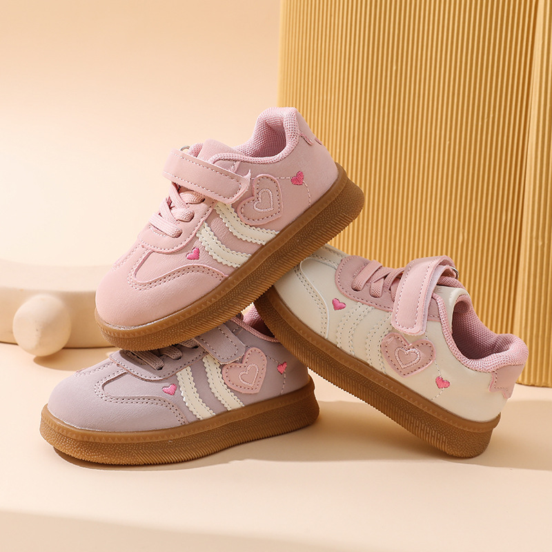 2026 Autumn New Korean Style Children's Training Shoes for Young Girls, Soft Sole Forrest Gump Shoes, Girls' Casual Sneakers