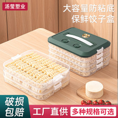 大容量ギョーザ収納ボックス家庭用冷蔵庫密封保冷ボックス多層手提げ食品材質プラスチック透明ボックス