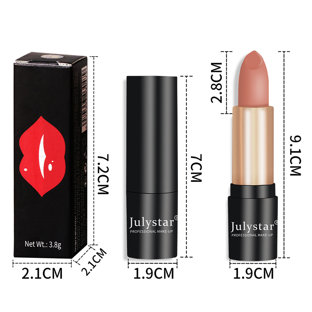 Wholesale of new autumn makeup and lipstick products with a velvet matte finish that does not fade or stick to the rim of the cup. Export Application Scenario