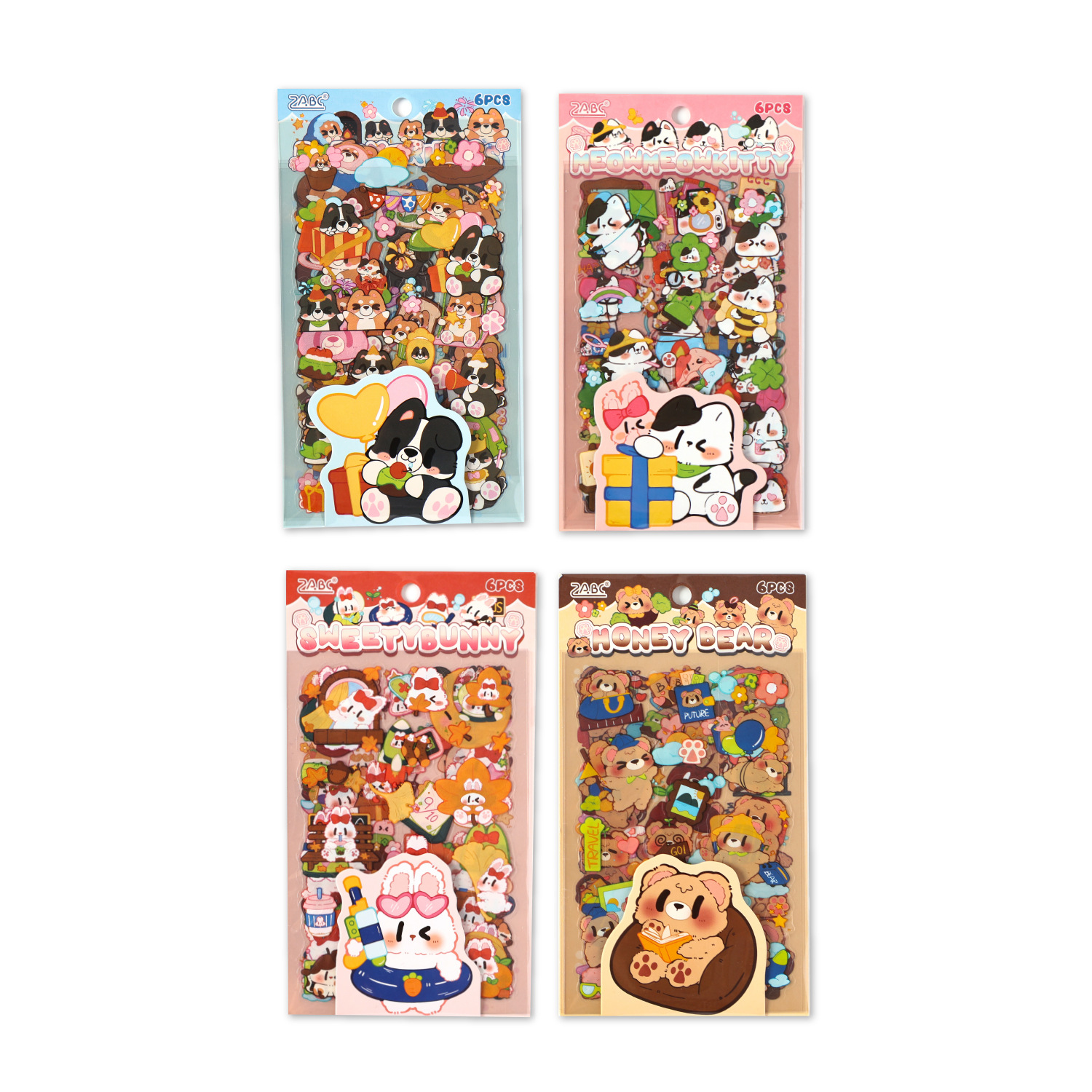 Cute Pet Daily Series Cartoon Pet Impermeable Hand Cartoon Etiqueta engomada animal Diy Hand Cartoon Decoración de Hand Cartoon Pegatinas de Hand Cartoon para Niños