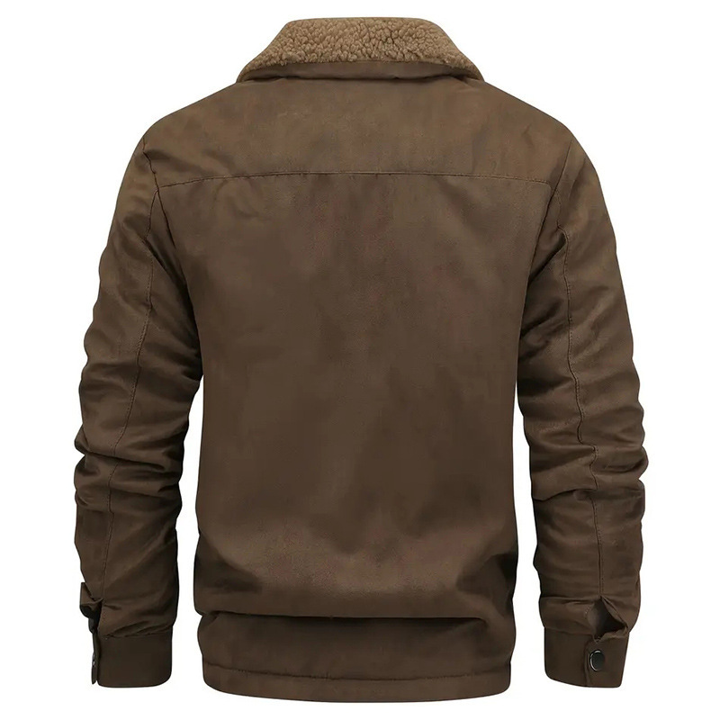 コートメンズカジュアルメンズジャケット春秋紳士服ゆったり大きいサイズプラスベルベットトップススエード暖かい服|undefined