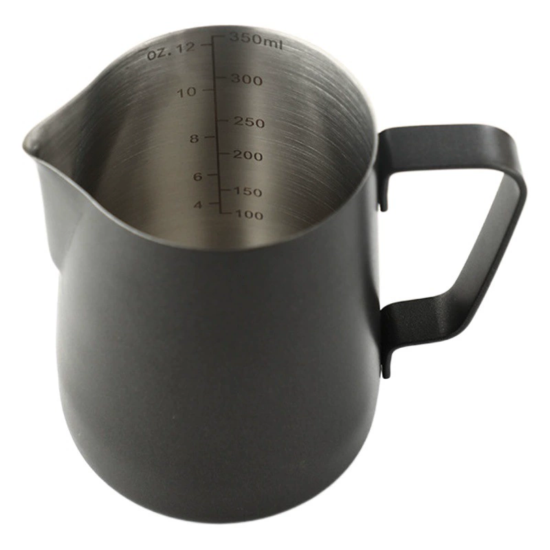 304 нержавеющая сталь со шкалой кофе тянуть чашка итальянский резервуар для молока хит чашка с молочным пузырьком острый пенопластовый горшок тянуть цветочный артефакт