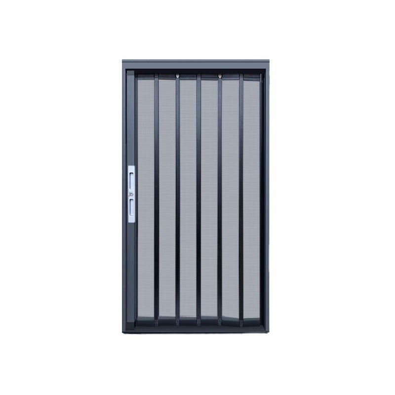 Nuevo tipo de puerta de pantalla plegable de aleación de aluminio empujando mosquitos antirrobo anti-mascota con bloqueo invisible empujando-pull red de diamante