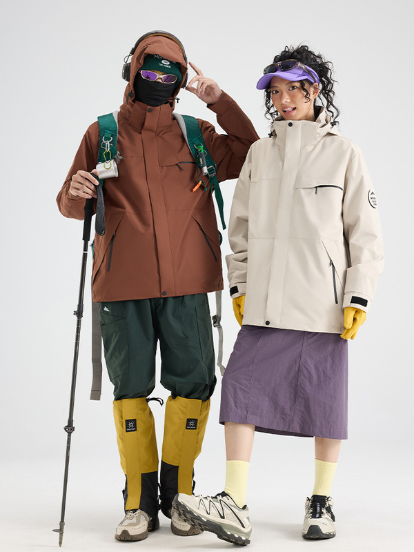 冲锋衣三合一男女款冬装两件套可拆卸防风防水保暖加厚滑雪羽绒服|undefined