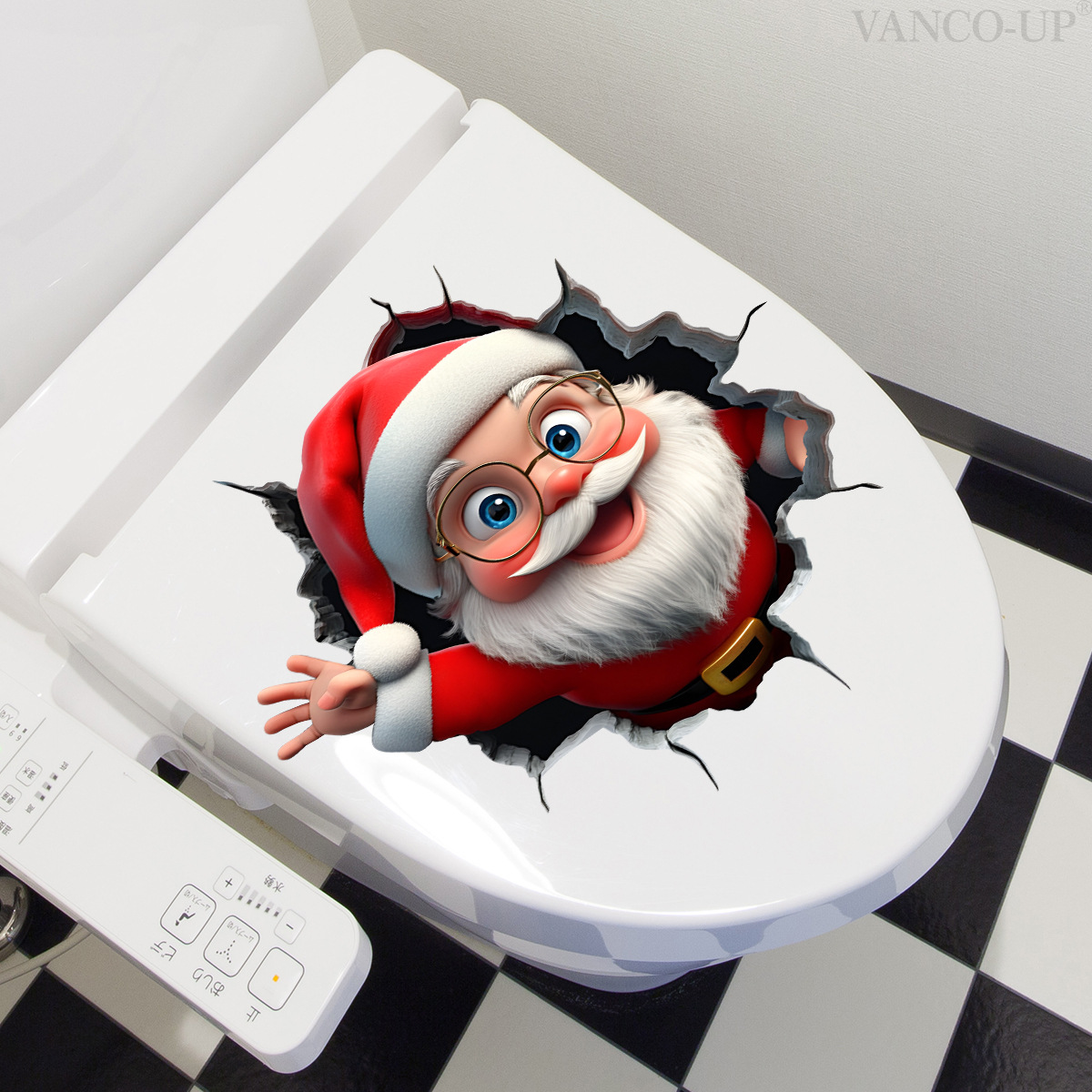 Kerstmis kerstman muursticker voor slaapkamer en woonkamer_voghion.com