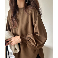 女装外贸新款韩国韩版东南亚春秋长袖打底衫衬衫衬衣外套上衣