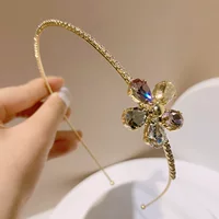 Цветочный обруч для волос Fairy Mori Style Super Fairy Princess Style Летний темперамент Высокий стиль Короткие волосы Новый летний обруч со стразами