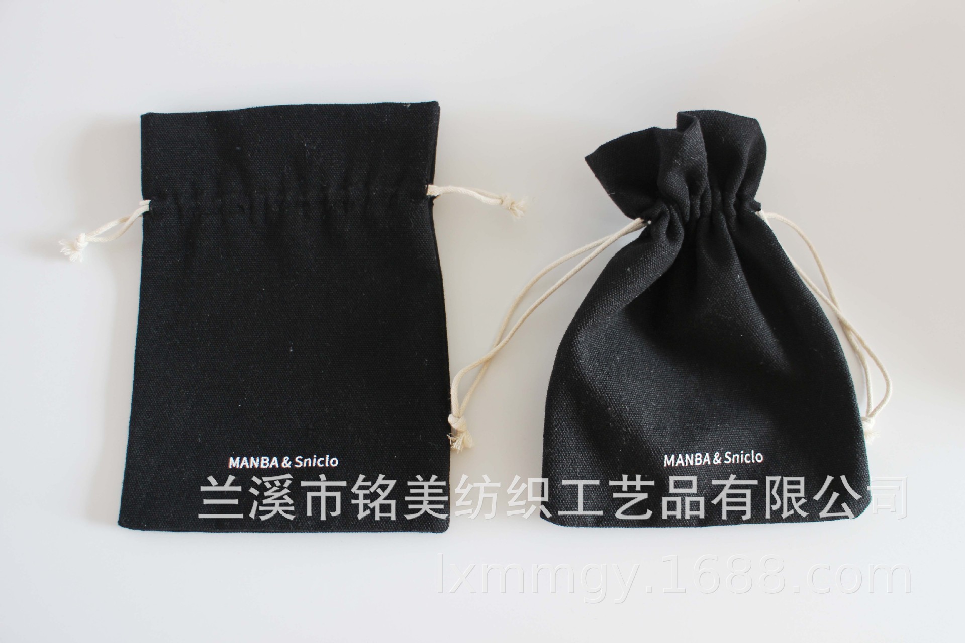 工厂直供 logo订制 饰品包装棉布抽绳袋 小棉麻袋 环保棉帆布袋