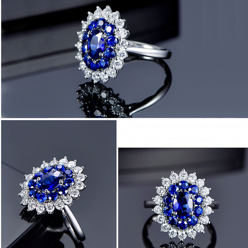 Anillo estilo princesa diana con zafiro joya chapada en oro mujer_voghion.com