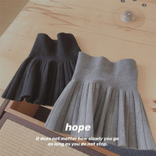 短裙女宝女童半身裙宝宝洋气针织裙儿童鱼尾高腰百褶裙一步裙子潮