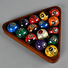 台湾水晶台球子 特A级 美式标准黑八大号 16球台球子配件