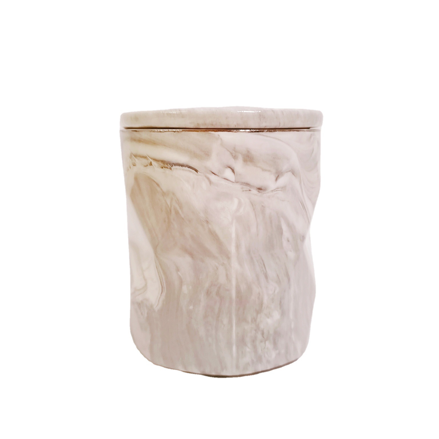 Medio Oriente exportación simple marmolado cerámica sellado Jar rombo 3-Cabeza de almacenamiento Jar té café Jar