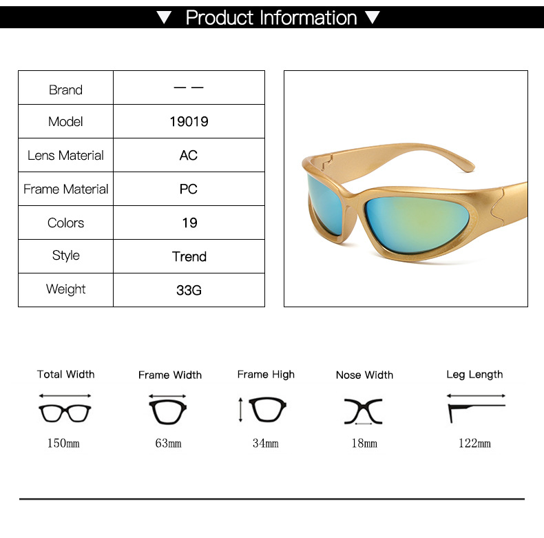 Cat Eye Glasses Style Y2K Cool Style Solid Color Ac UV400 Protection Cat Eye Full Frame Women's Sunglasses