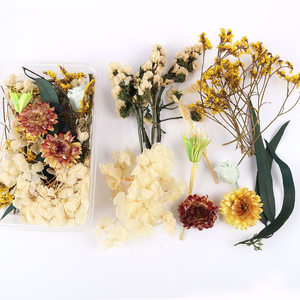 Flores secas preservadas hechas a mano, marco de fotos DIY, decoración mixta, materiales de aromaterapia, flores naturales, ramo de regalo para boda, San Valentín