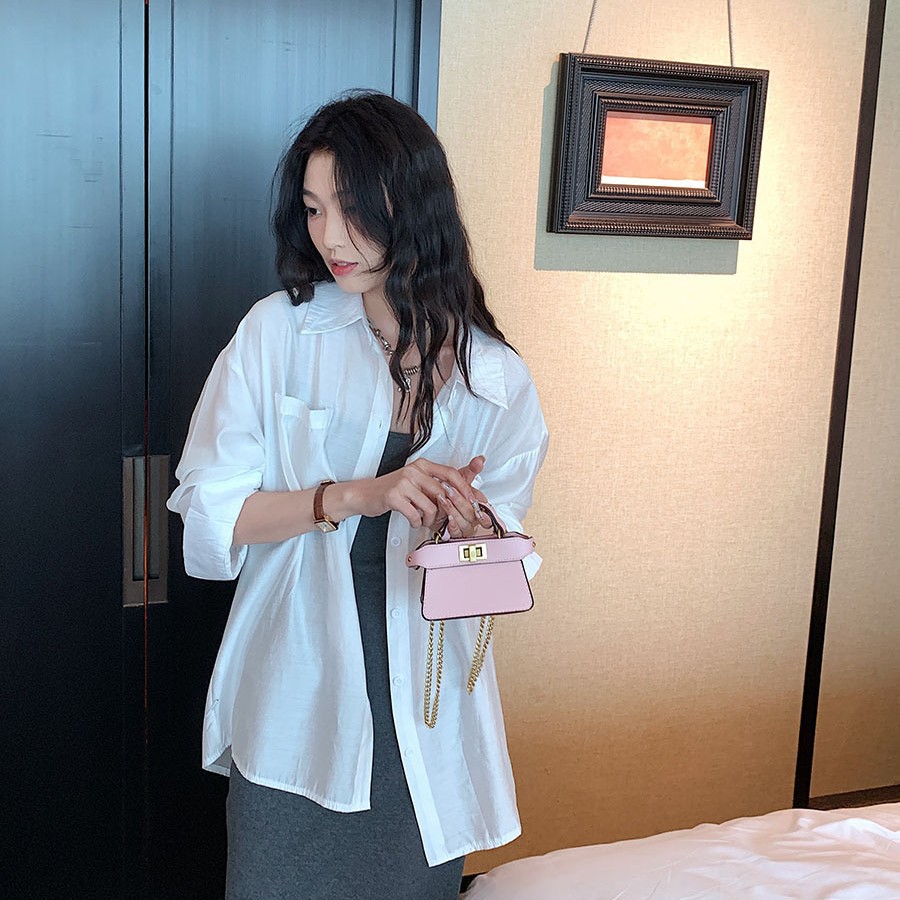 Bolso de chica de moda estilo coreano nuevo Internet celebridad cadena mensajero bolsa mini salida auricular bolsa simple bolsa de hombro