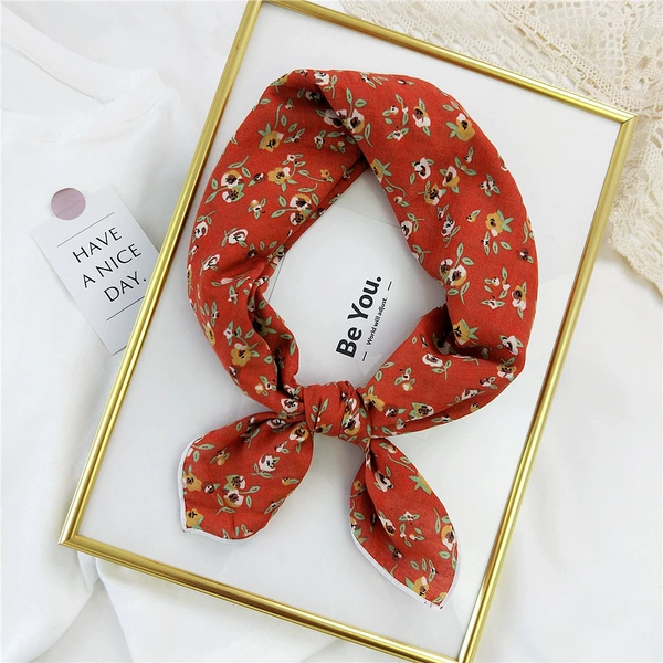 13 cotton color florets orange red