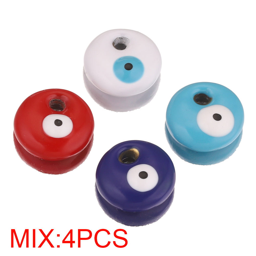 Cuentas cuadradas de acero inoxidable de ojo del diablo europeo y americano cuentas de esmalte de doble cara gota de aceite ojo cuentas espaciadoras cuentas sueltas joyas de bricolaje