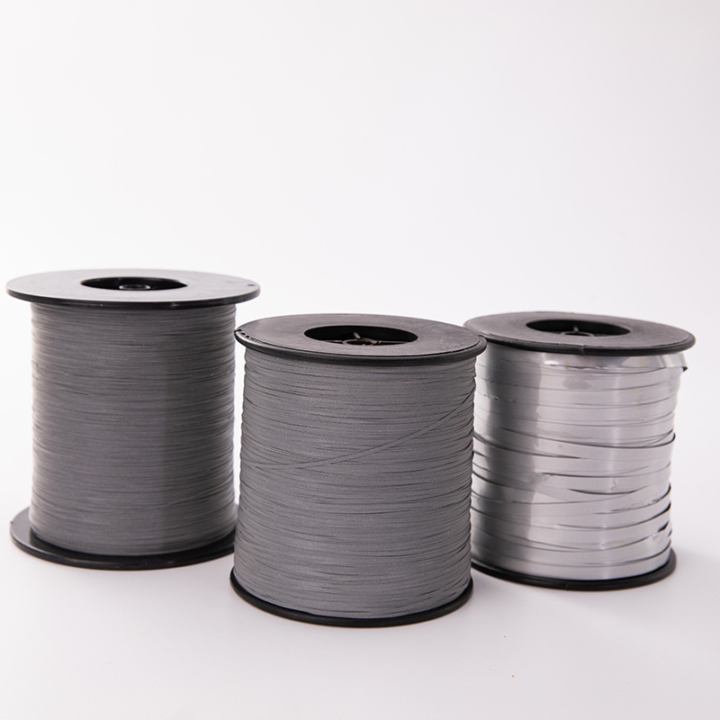 Ribbon jumper single and double-sided plain bright reflective silk hat socks with 0.5mm -2mm reflective material