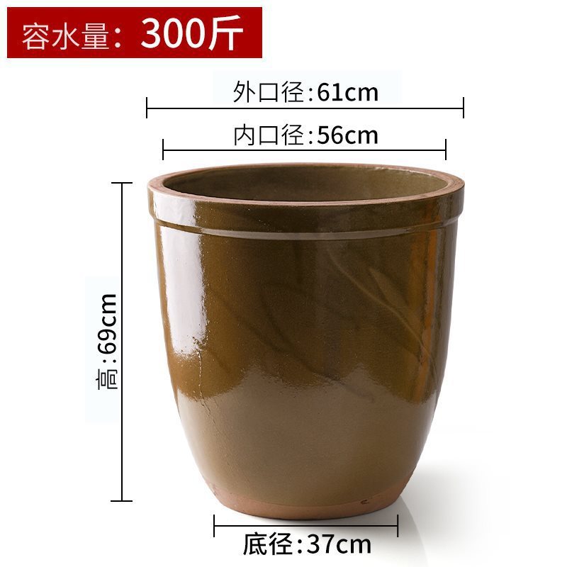 瓦鉢貯蔵セラミック養魚法セラミック大型水槽田舎の屋外水槽中庭の土と水昔ながらの古代造園|undefined