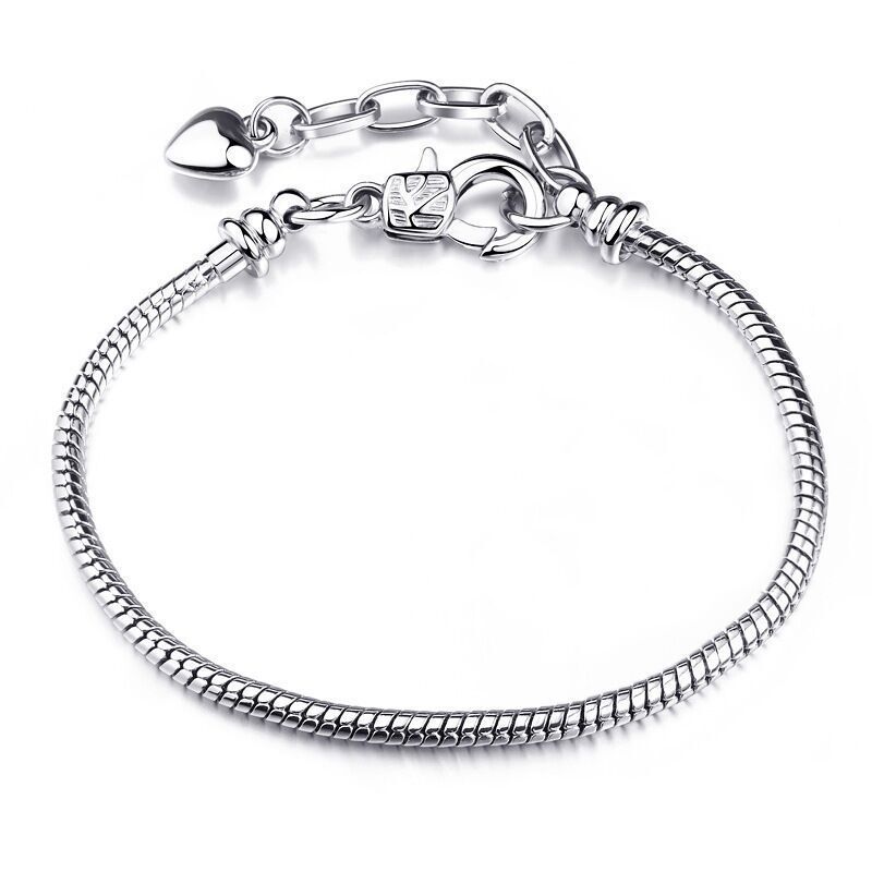 European and American Popular DIY Snake Bone Chain Basic Bracelet Simple Adjustable Versatile Heart Men's and Women's Bracelet Bracelet Set