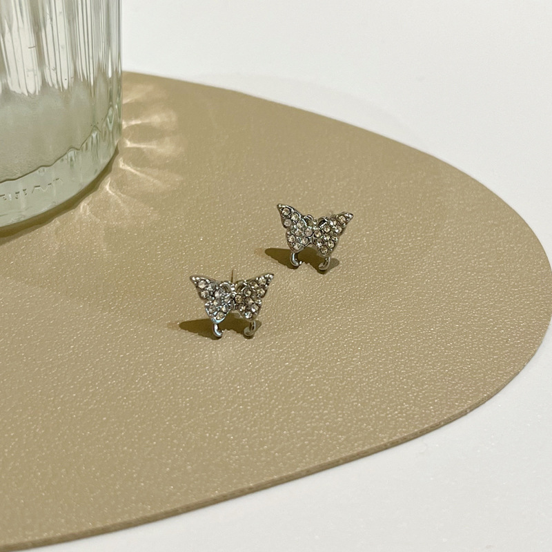 Dulce Mariposa Aleación Enchapado Diamantes De Imitación Artificiales Pendientes display picture 3