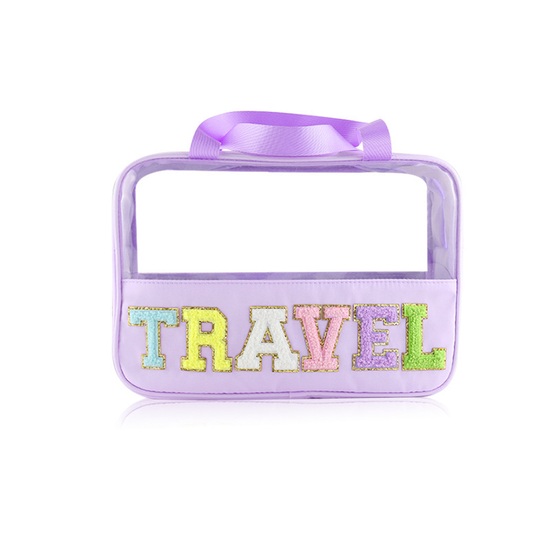 Nuevo bolso de cosméticos translúcido portátil de gran capacidad para mujer, bolsa de almacenamiento de cosméticos portátil, neceser de viaje multifuncional