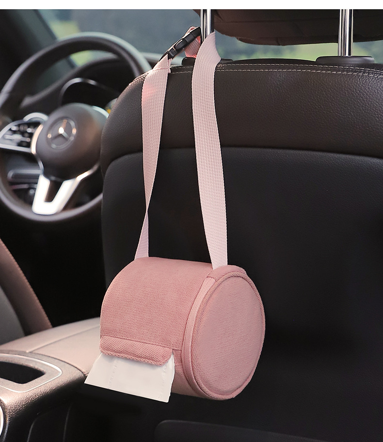 Car Seat Hanging Tissue Holder, High-End Car Tissue Bag, Creative and Personalized Car Tissue Box