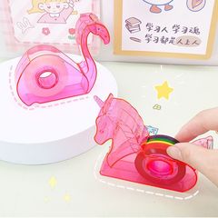 Creative flamingo tape cutter wholesale student journal unicorn tape machine desktop multifunction tape stand