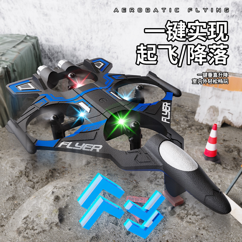 Dron de Espuma con Control Remoto de Cuatro Ejes L31 de Espuma y Plástico, Resistente a Caídas y Luces LED, para Niños