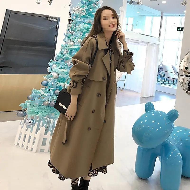 This Year's Trendy Trench Coat 2026 New Spring and Autumn Style, Draped Over-The-Knee, Elegant Goddess Style, British Style Mid-Length Coat