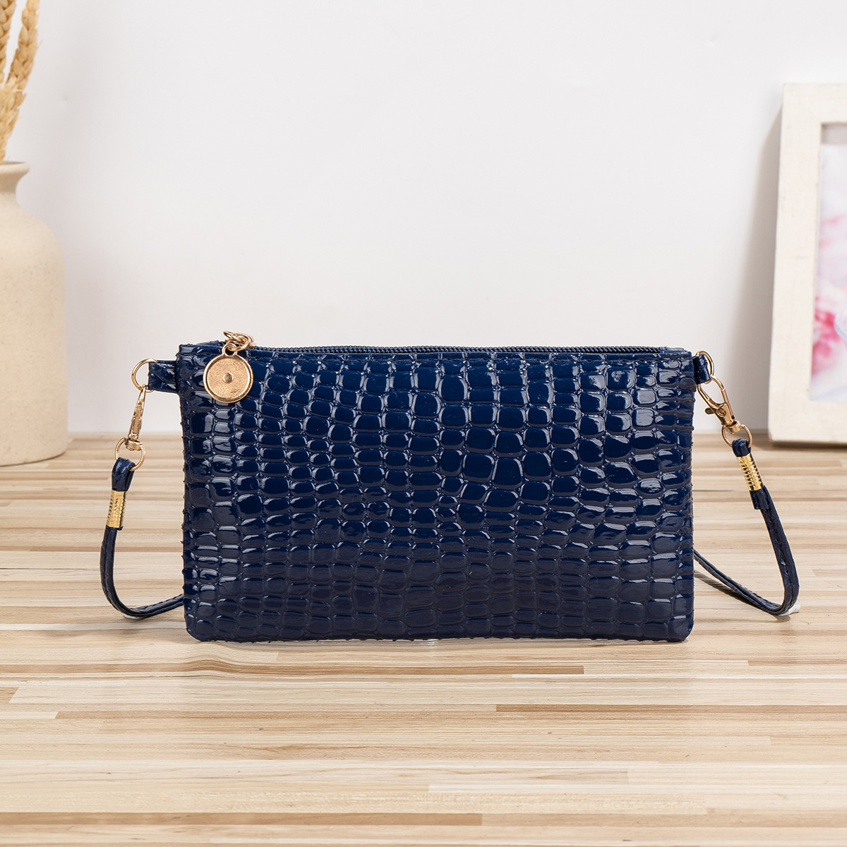 Nuevo cocodrilo estampado bolso de mano mini bolso cuadrado bolso de monedas de mujer mochila de hombro bolso de cambio de llaves image 7