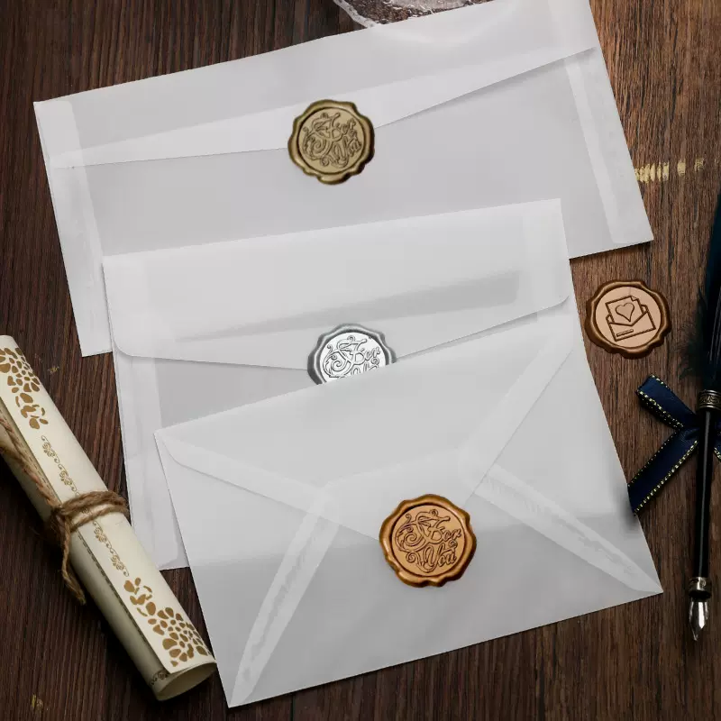 硫酸纸信封半透明空白信封礼品贺卡婚礼请柬收纳封套制作信封纸袋