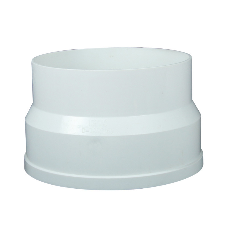 Accesorios de tubería de humo de PVC 180 Accesorios de tubería de campana Conector de tubería de escape de humo 180 a 160 Accesorios de tubería de ventilación