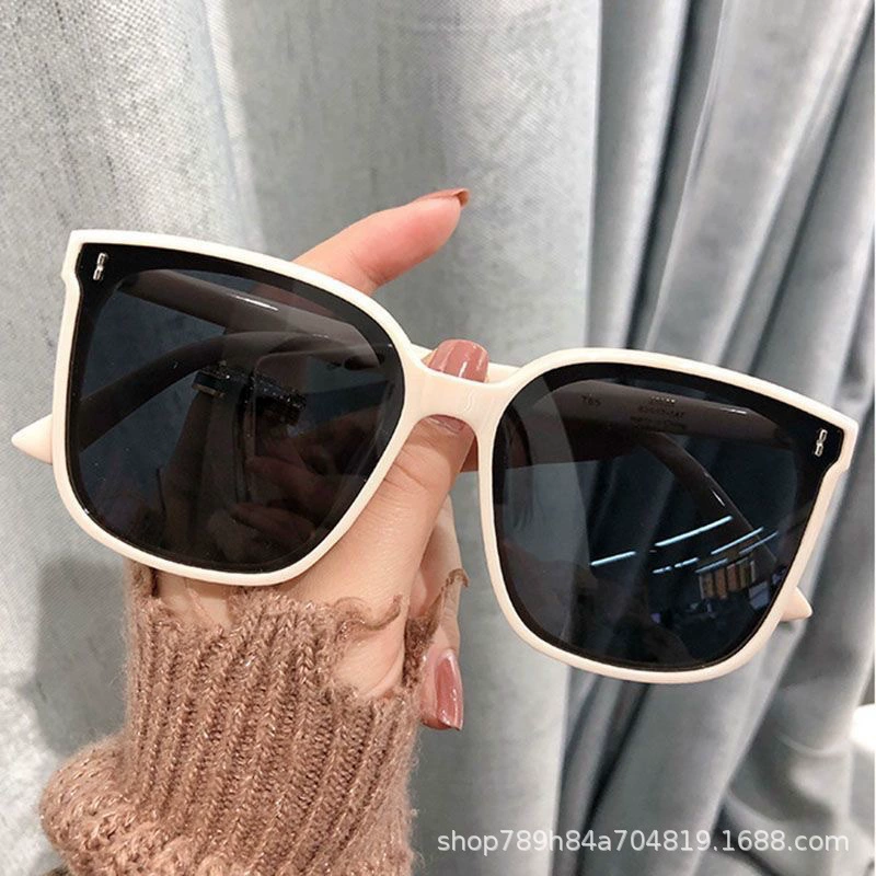 Солнцезащитные очки Off-white для женщин, модные, для круглого лица, с большой оправой, стройнящие, новый стиль, уличный стиль, защита от ультрафиолета, как у интернет-знаменитостей.