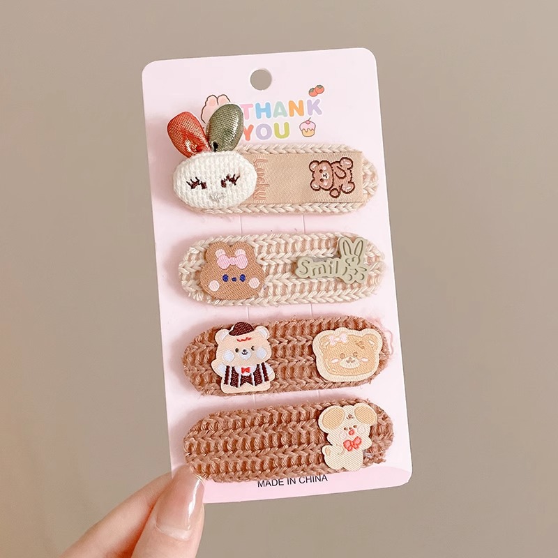 Lindo bebé flequillo pegatinas mágicas pegatinas para niños horquilla de velcro para bebé flequillo de dibujos animados tocado para niñas accesorios para el cabello