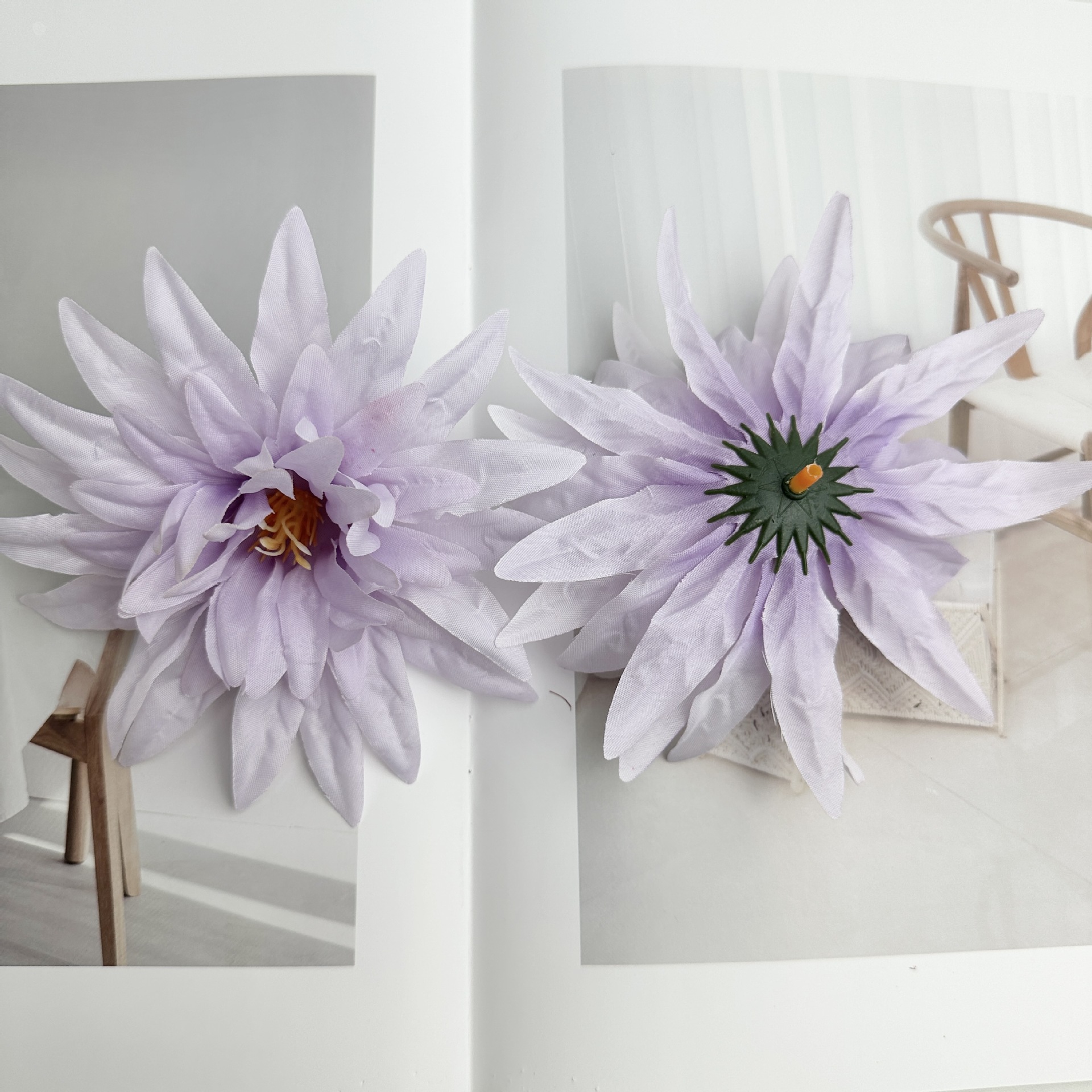Flores de simulación llama crisantemo cabeza seda flores DIY caja de regalo material de flores de fichas de boda espacio comercial decoración prop al por mayor