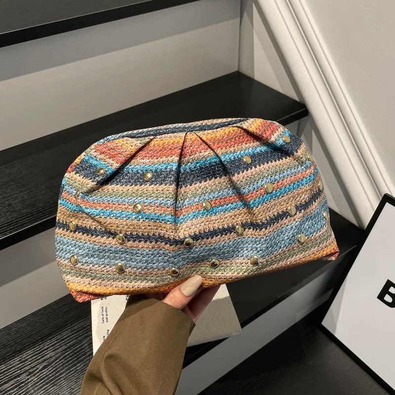 2026 nicho de diseño de gran capacidad de tejer casual nuevo estilo de moda de viaje de vacaciones de playa bolsa de mano mujer