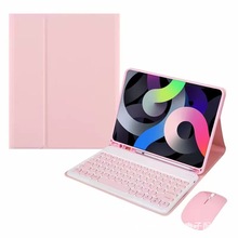 适用iPad Air6/11圆帽键盘10.9蓝牙无线键盘Pro11平板皮套带笔槽